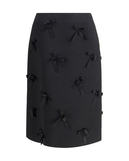Jil Sander Black Acetate Midi Skirt