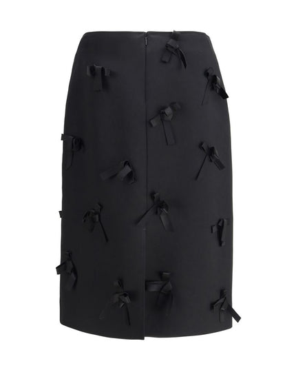 Jil Sander Black Acetate Midi Skirt