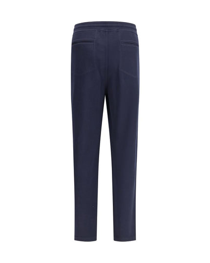 Brunello Cucinelli Blue Cashmere Casual Pants