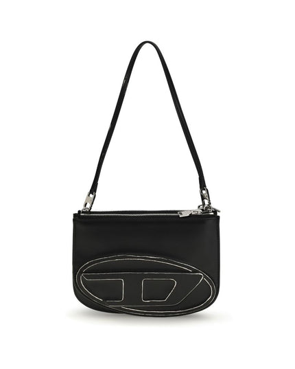 Diesel Black Calf Leather Bos Taurus Shoulder Bag
