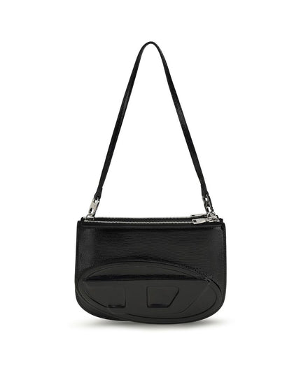 Diesel Black Calf Leather Bos Taurus Shoulder Bag