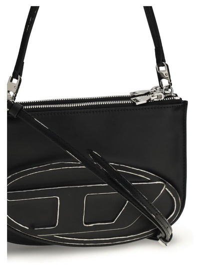 Diesel Black Calf Leather Bos Taurus Shoulder Bag