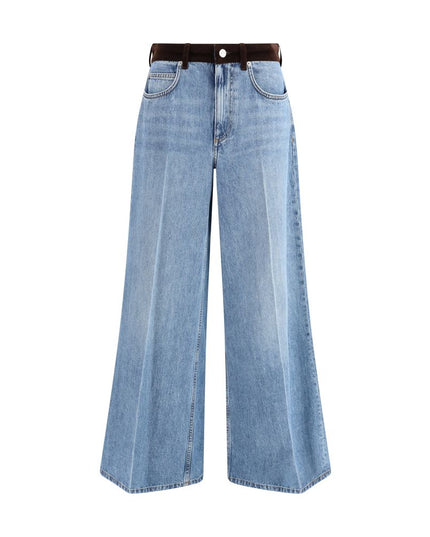 Marni Light Blue Cotton High-Waisted Jean