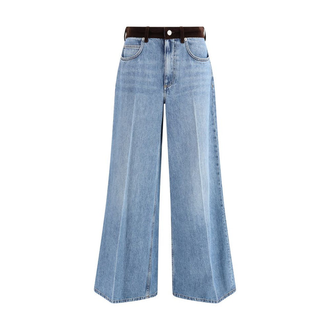 Marni Light Blue Cotton High-Waisted Jean