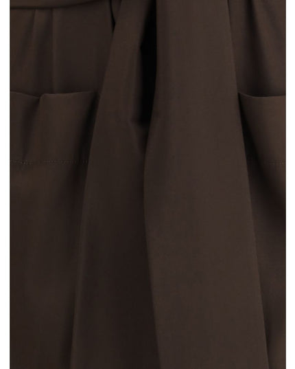 Ella Brown Silk Casual Dress