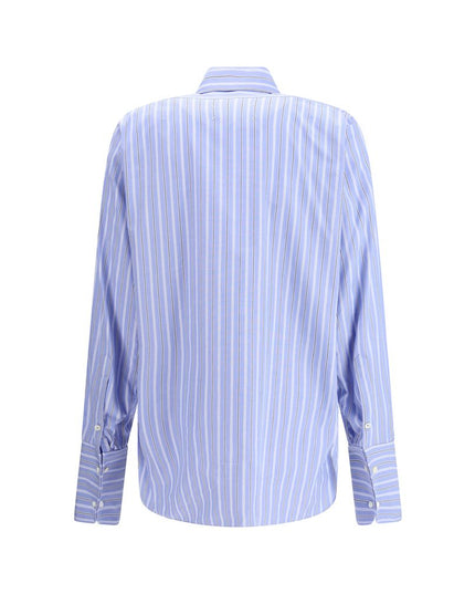 Margiela Light Blue Cotton Pattern Shirt