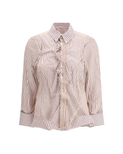 Margiela Red Cotton Pattern Shirt