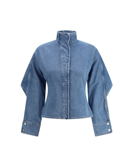 Marine Serre Blue Cotton Denim Jacket