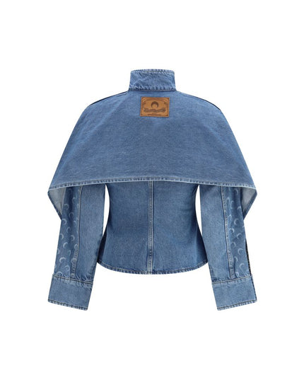 Marine Serre Blue Cotton Denim Jacket