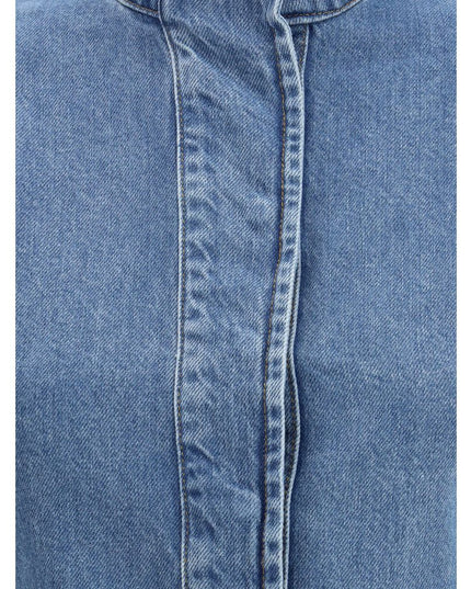 Marine Serre Blue Cotton Denim Jacket