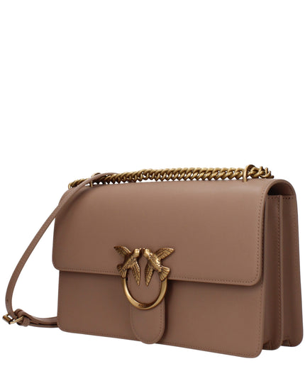 PINKO Beige Leather Crossbody Bag