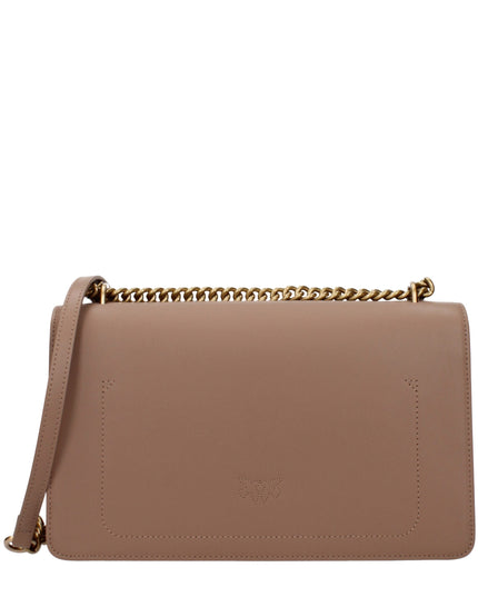 PINKO Beige Leather Crossbody Bag