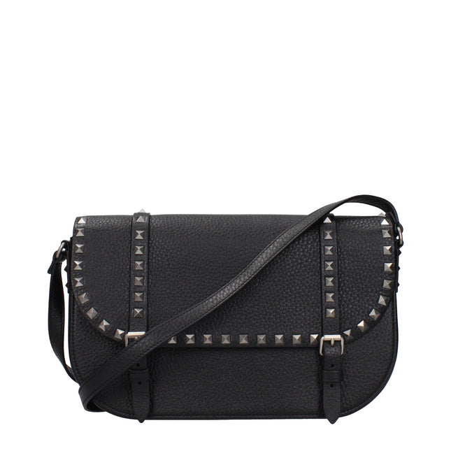 Valentino Garavani Black Leather Crossbody Bag