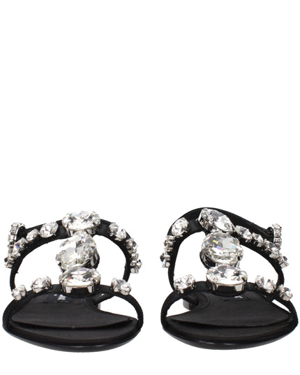 Dolce & Gabbana Black Satin Sandals