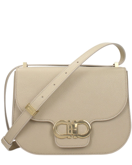 Salvatore Ferragamo Gray Leather Crossbody Bag