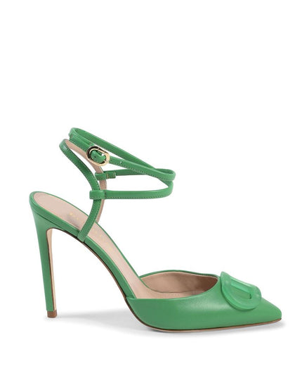 Dee Ocleppo Green Leather Pumps