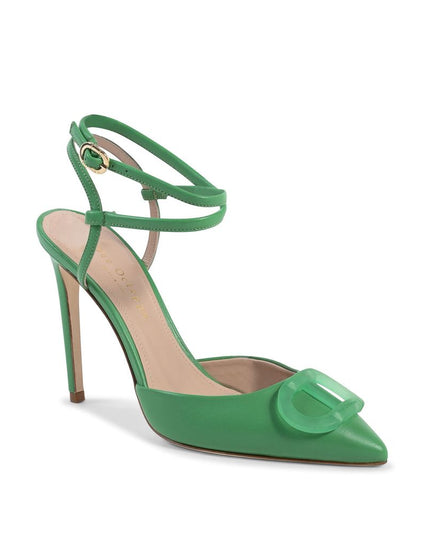 Dee Ocleppo Green Leather Pumps