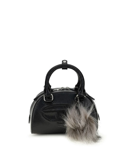 Diesel Black Calf Leather Bos Taurus Shoulder Bag
