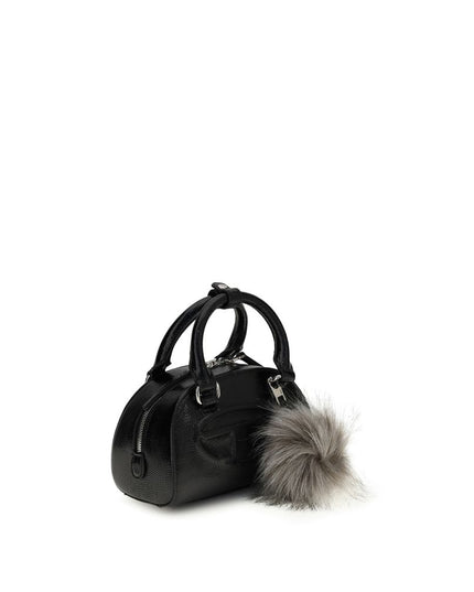 Diesel Black Calf Leather Bos Taurus Shoulder Bag