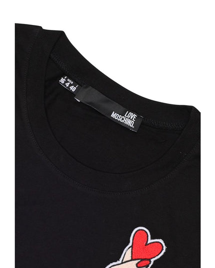Love Moschino Black Cotton T-Shirt