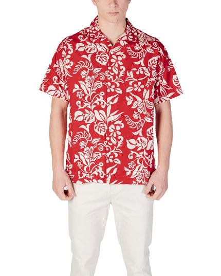 Replay Red Cotton Shortsleeve Shirt