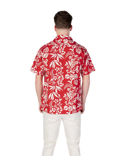 Replay Red Cotton Shortsleeve Shirt