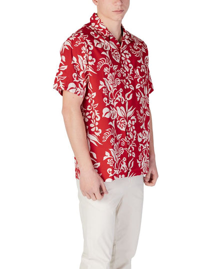 Replay Red Cotton Shortsleeve Shirt