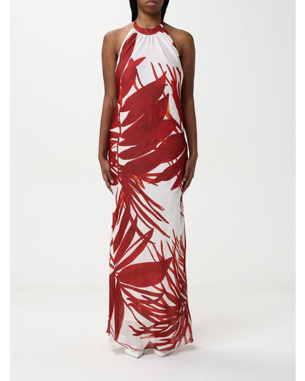 Hanita Red Silk Casual Dress