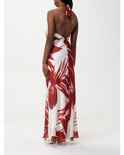 Hanita Red Silk Casual Dress