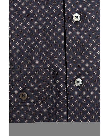 Bagutta Blue Cotton Men's Slim Fit Shirt