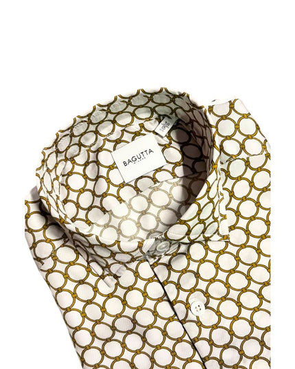 Bagutta White Viscose Men Shirt