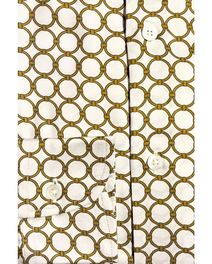 Bagutta White Viscose Men Shirt