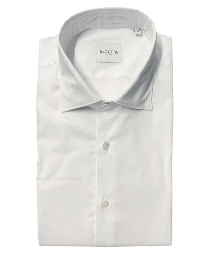 Bagutta White Cotton Men Shirt