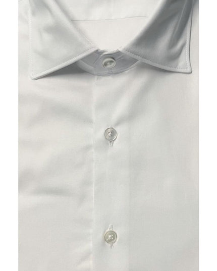 Bagutta White Cotton Men Shirt