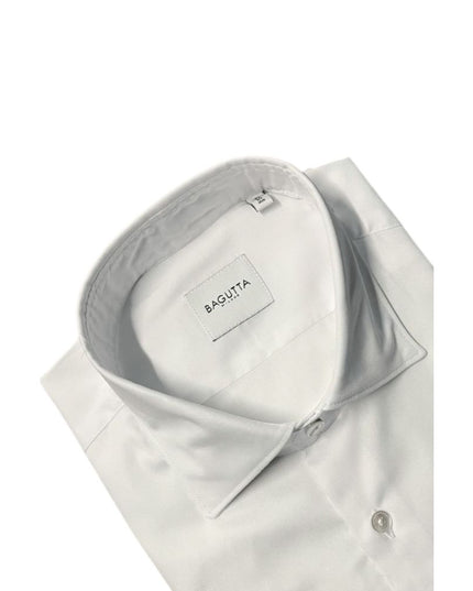 Bagutta White Cotton Men Shirt