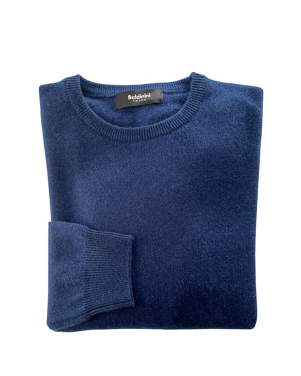 Baldinini Trend Blue Cashmere Men Sweater