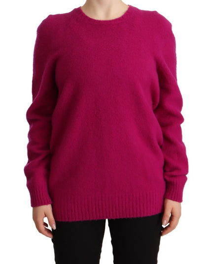 Drumohr Dark Pink Long Sleeves Round Neck Pullover Sweater