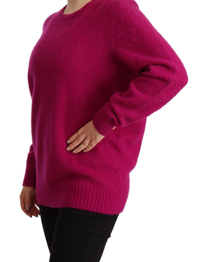 Drumohr Dark Pink Long Sleeves Round Neck Pullover Sweater