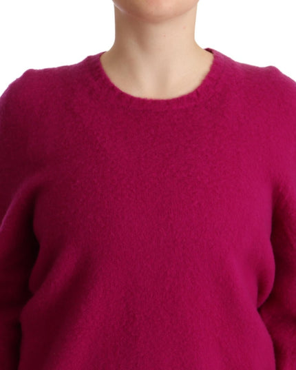 Drumohr Dark Pink Long Sleeves Round Neck Pullover Sweater