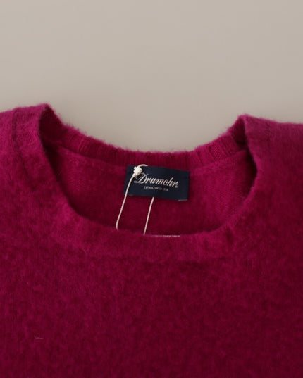 Drumohr Dark Pink Long Sleeves Round Neck Pullover Sweater