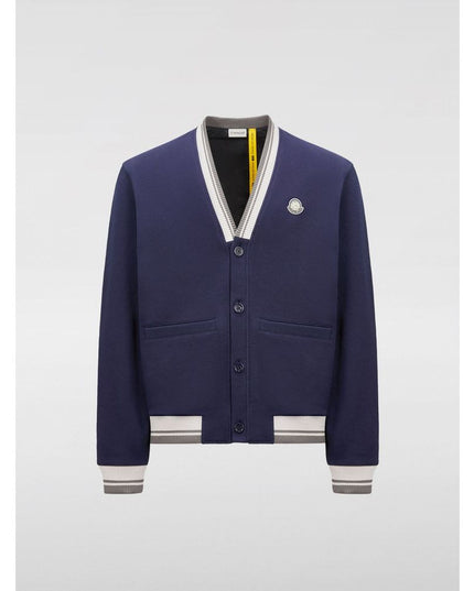 Moncler Blue Cotton Bomber