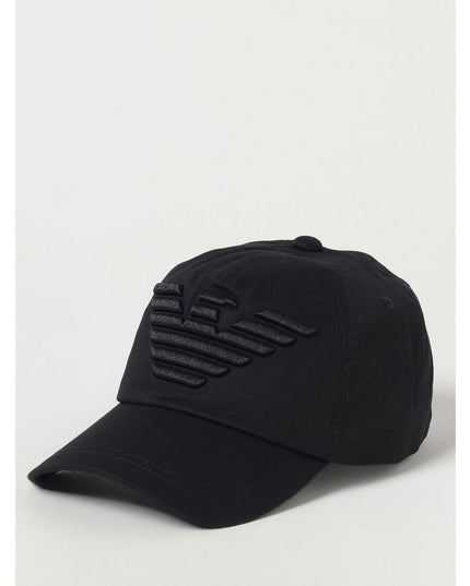 Emporio Armani Black Cotton Cap (Baseball Hat)