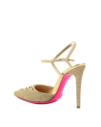 Dee Ocleppo Gold Leather Platform Pumps