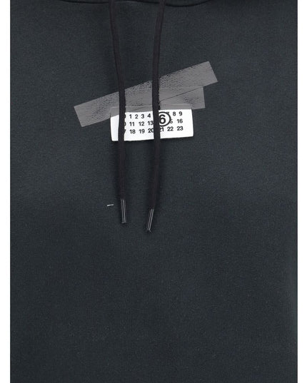 MM6 Black Cotton Sweatshirt