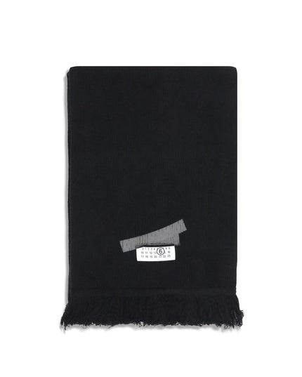 MM6 Black Wool Scarf
