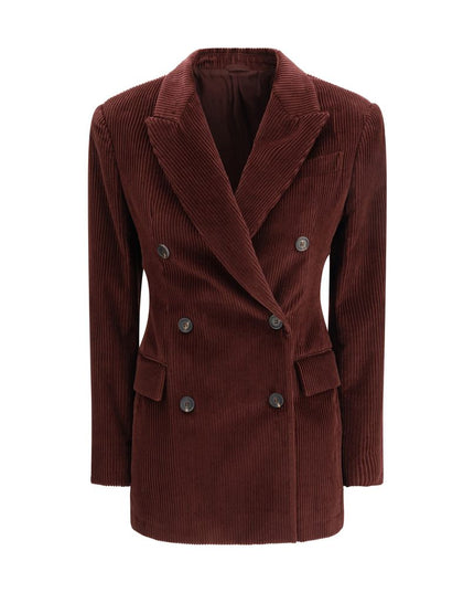 Brunello Cucinelli Bordeaux Cotton Coat