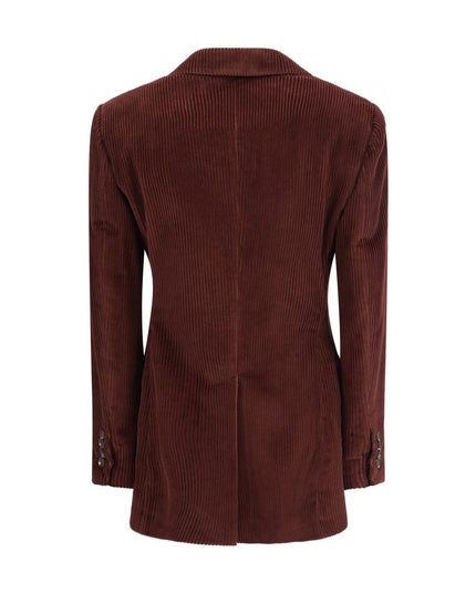 Brunello Cucinelli Bordeaux Cotton Coat