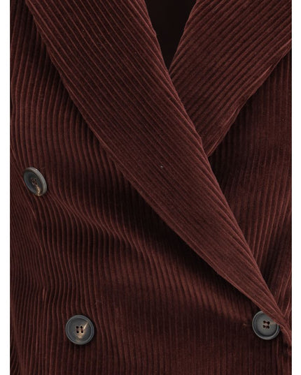 Brunello Cucinelli Bordeaux Cotton Coat