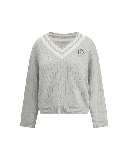Brunello Cucinelli White Cotton Sweatshirt