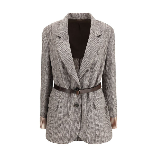 Brunello Cucinelli Brown Fleece Wool Coat